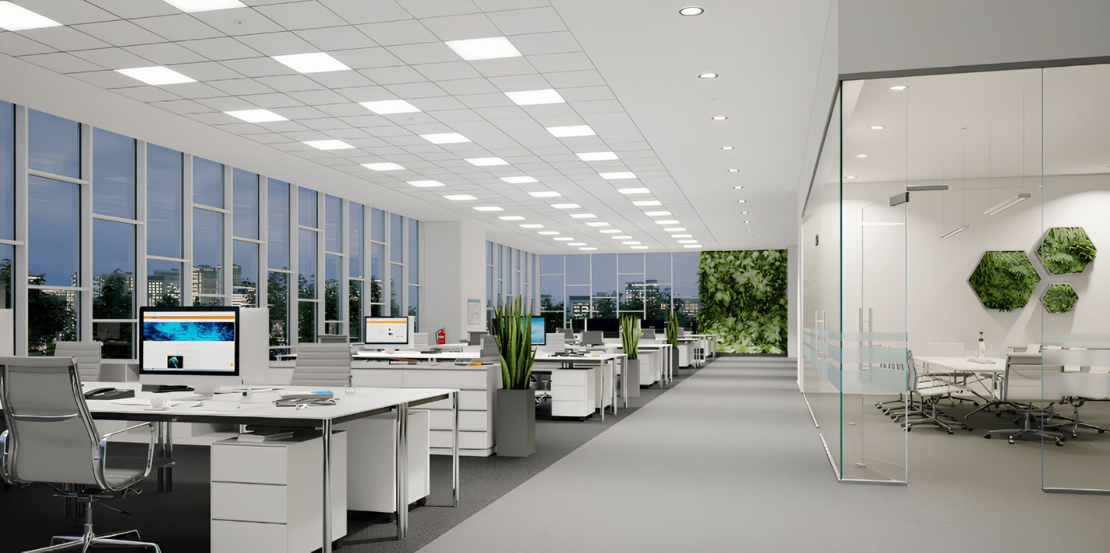 Office Lighting Focusing office design