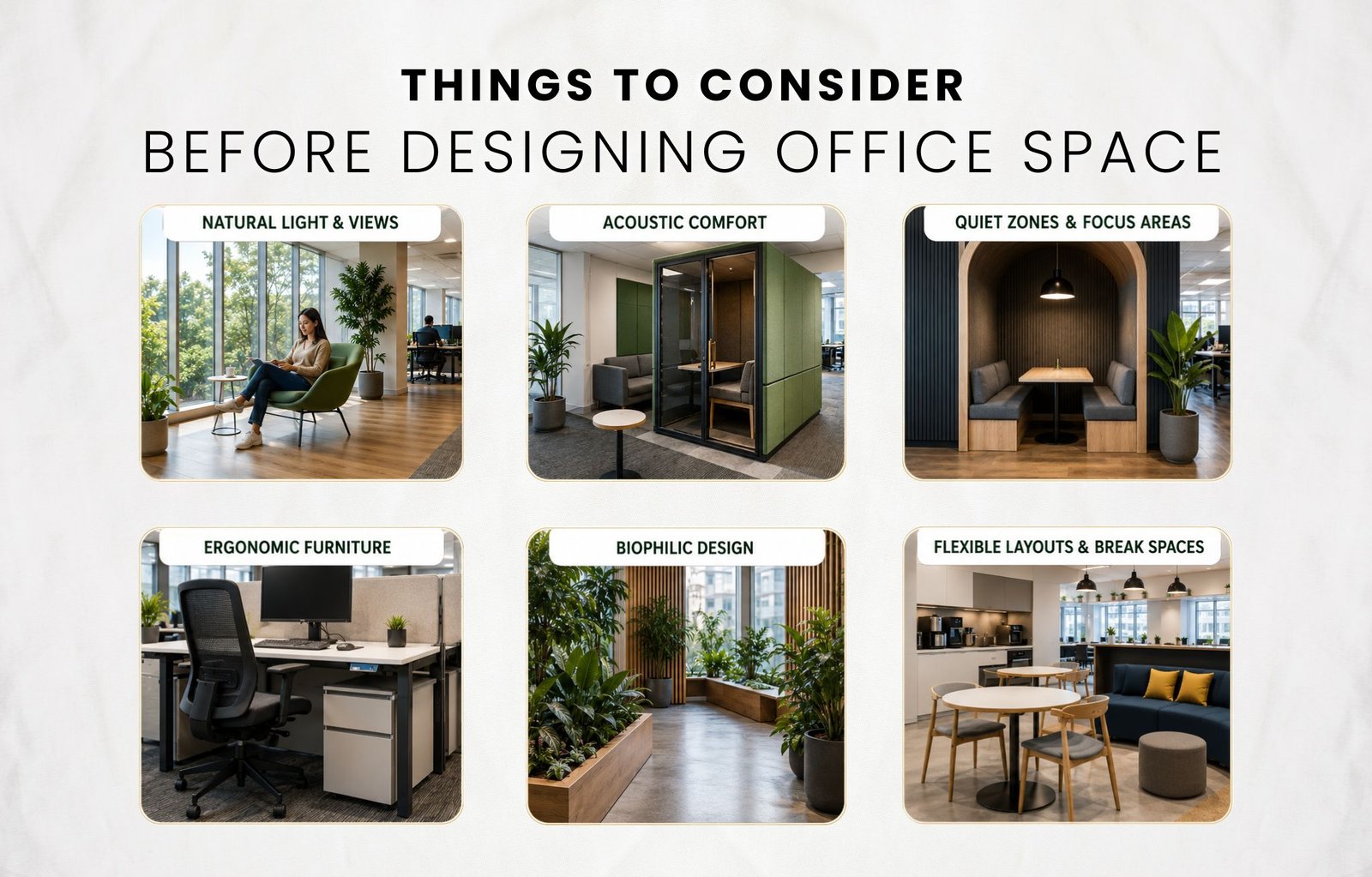 Things to consider before designing a office space